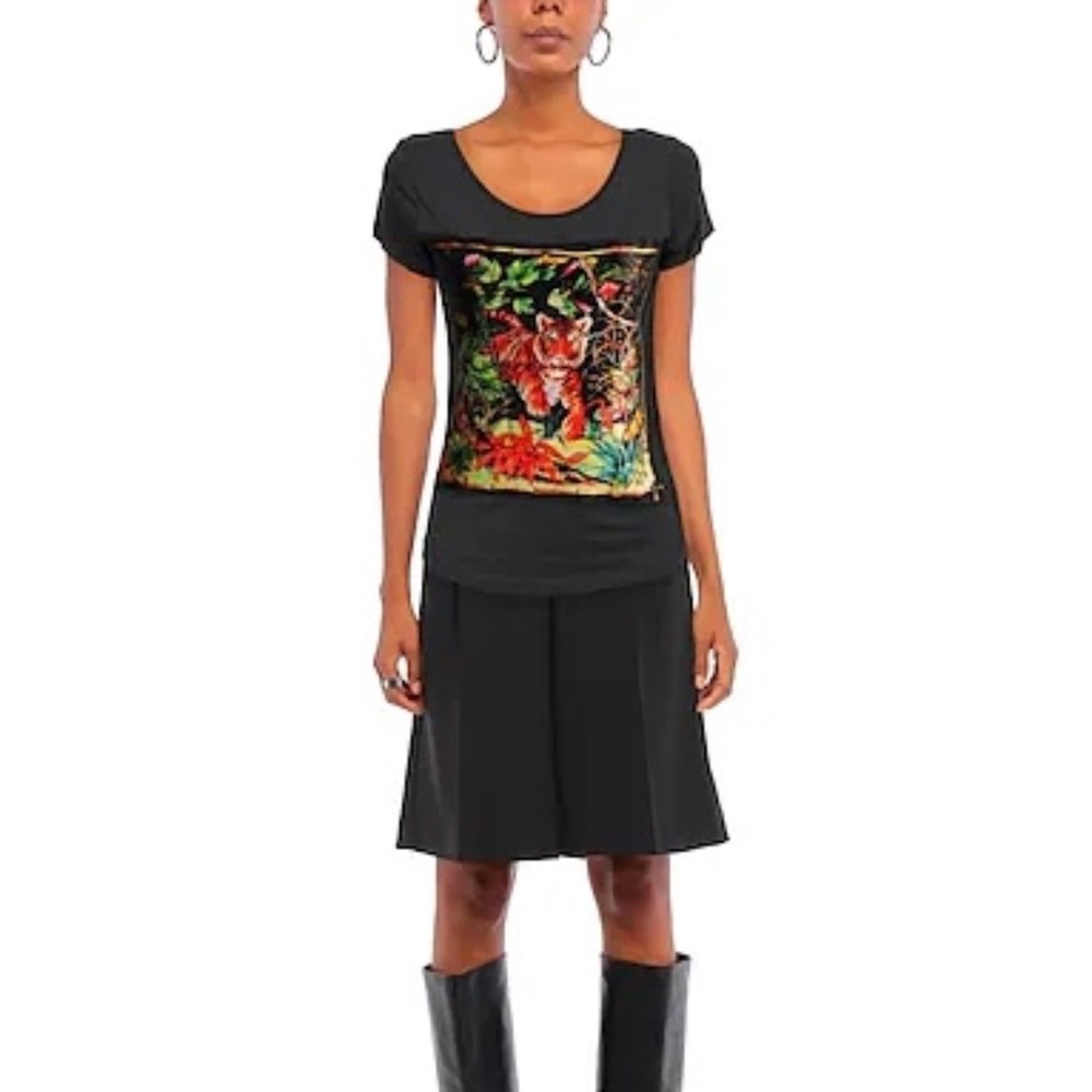 Bastille Rive Droite silk tiger applique shirt 🐯